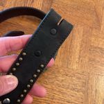 3D leather studded belt black Photo 1