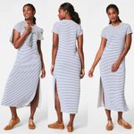 Spanx Large AirEssentials Striped Maxi T-Shirt Dress Womens New $128 Photo 3