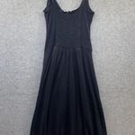 EXPRESS Women's Dress Solid Navy Blue Surplice Sleeveless Midi Size XS Photo 1