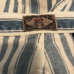 EXPRESS Vintage 90s High Rise Mom Blue Striped Knee Length Shorts Size 9/10 Photo 5
