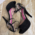 Betsey Johnson BETSEYVILLE by  5 inch‎ Black Stiletto Heels Peep Toe Shoes Sz 8.5 Photo 8