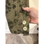 Christopher & Banks  Womens Blazer Jacket Green Floral Long Sleeve Pockets L Photo 2