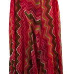 Sundance  Pink, Green, Orange Zig Zag Chevron Print Flowy‎ Maxi Skirt Size 10 Photo 0