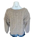 Central Park West Oatmeal Oversized Cardigan Sweater LARGE Cable Knit Beige $170 Photo 8