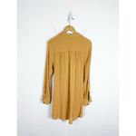Free People Worlds Apart Tie-Front Tunic Size Small Tan Bohemian Coverup Gauzy Photo 12