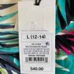 Shade & Shore NEW  Plunge Ring Detail One Piece Swimsuit Tropical Multi Size L Photo 4