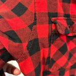 Boston‎ Traders Womens Flannel Sherpa Lined Shacket Size Large Red Photo 3