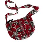 Vera Bradley  Red and White Floral Crossbody Bag EUC Photo 0