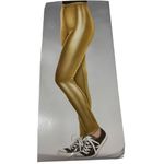 Gold metallic pull on Leggings womens L/XL cosplay costume Halloween disco alien Size L Photo 1