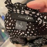 East 5th Cute Vintage Y2K polka dot crinkle ruffle sheer button front blouse whimsigoth Photo 3