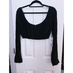 LPA NWT Cropped Corset Top Long Sleeve Medium Black Y2K Edgy Streetwear Feminine Photo 1