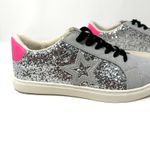 Torrid Size 9.5 Sneakers Gray Pink Star Sparkle Glitter Lace Up Flat Casual NWT Photo 4