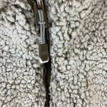 Keren Hart Cozy Fuzzy Lined Cream & Brown Full Zip Sherpa Vest Size Large Photo 5