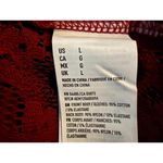 American Eagle Outfitters Women's Shirt Top Large Burgundy Maroon Lace Crop Photo 8