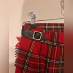 Vintage Red Tartan Wool Kilt Skirt Size 14P Photo 2