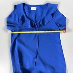Anthropologie Everly long sleeve ruffled royal blue small Photo 3