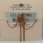 SIMBI Elements Rose Gold Tone Chain Necklace Clay Bead Handmade Haiti 14k plated Red Photo 1