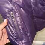 Chico's puffer jacket coat filled size 2 like new zip & snap closure purple sz 12 Photo 4