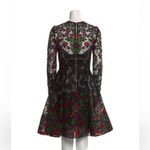 NWOT Elie Saab Floral Lace Black Dress Pink Size 4 Photo 4