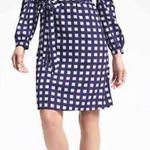 Banana Republic Blue White Checkered Dress Photo 0