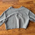 Urban Outfitters Grey Long Sleeve Crop Top Photo 2