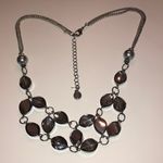 Vera Wang Simply  Gunmetal Gray & Silver Statement Necklace Photo 0