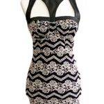 Material Girl  Dress Brooklyn Caviar Black Faux Leather Lace Cut Out Mini Small Photo 11