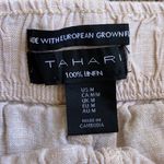 Tahari  100% Linen European Flax Wide Leg Pull On Pants with Pockets Photo 2
