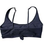 FRANKIES BIKINIS Black Ribbed Knotted Scoop Neck Wide Strap Greer Top Size XS Photo 5