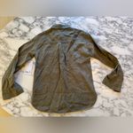 Athleta NWT Retreat Linen Olive Green Button-Up Shirt Sz XXS Photo 7