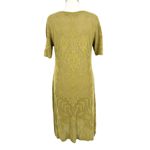 Gudrun Sjödén Open Knit Floral Dress Green Short Sleeve Scoop Neck Size Medium Photo 9