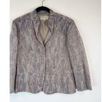 Giorgio Armani  Womens Blazer Gray Graphic Print Evening Italian Jacket Size 8 Photo 4