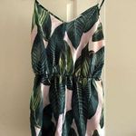 SheIn Green Leaf Print Romper Photo 0