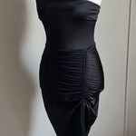 Forever 21 NWT  Sexy Little Black One Shoulder Ruched Mini Dress Photo 5