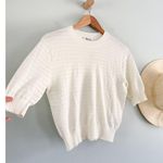 Madewell  | NWT | Textural-Stitch Cotton Sweater in Lighthouse | Sz XS Photo 2