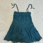 Anthropologie Anthro 100% viscose tie shoulder boho tassel tiered empire waist mini dress Photo 3