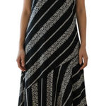 Donna Karan New York Black/White Texture Asymmetrical Hem Dress EUC 6 Photo 0