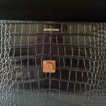 ANINE BING  Elly Shoulder Bag‎ Croc Embossed Black Leather Purse Photo 4