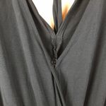 Lush Clothing NWT Lush Women’s Faux Wrap Open Tie Back Half Sleeve Charcoal Gray Romper Photo 2