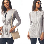 H by Halston size 16 grey trendy trench coat Photo 1