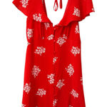 ASOS  DESIGN Flutter Sleeve‎ Floral Mini Dress Red Sz 10 Photo 0