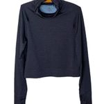 prAna Women’s Gleeson Navy Blue Cropped Running Top Size Medium Photo 0