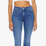 Mother Jeans NWT Mid Rise Dazzler Ankle Fray Fancy Meeting You Here Size 31 Blue Photo 0