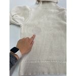 Adam Lippes Sweater Womens Small White Puff Sleeve Knit Turtleneck Cotton Wool Photo 11