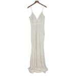 Lulus Stunning Vow White Beaded Sequin Maxi Dress Size L Size L Photo 1