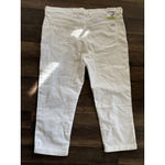 Eddie Bauer  Women’s Boyfriend Crop Jeans White Size 14 NWT Tapered Leg Photo 6