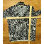 Talbots Petite Black and White Long Sleeve Cardigan Size L Photo 6