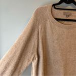 Barefoot Dreams Top CozyChic Lite Raglan Pullover in Stone Sz XL EUC Photo 6