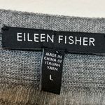 Eileen Fisher  Charcoal Knit Top Made of Italian Yarn Photo 2