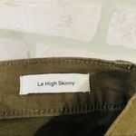 frame denim  Le High Skinny Jeans in Coated Military Size 27 Photo 9